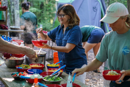 Gourmet trail mix - serving food at base camp
